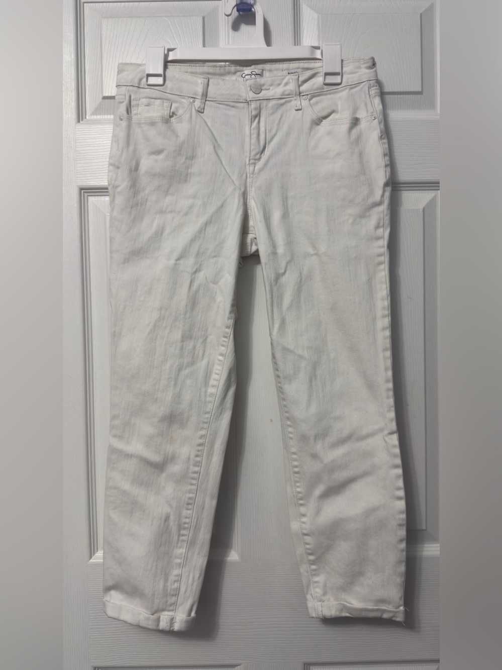 Jessica Simpson White Straight Leg Jeans